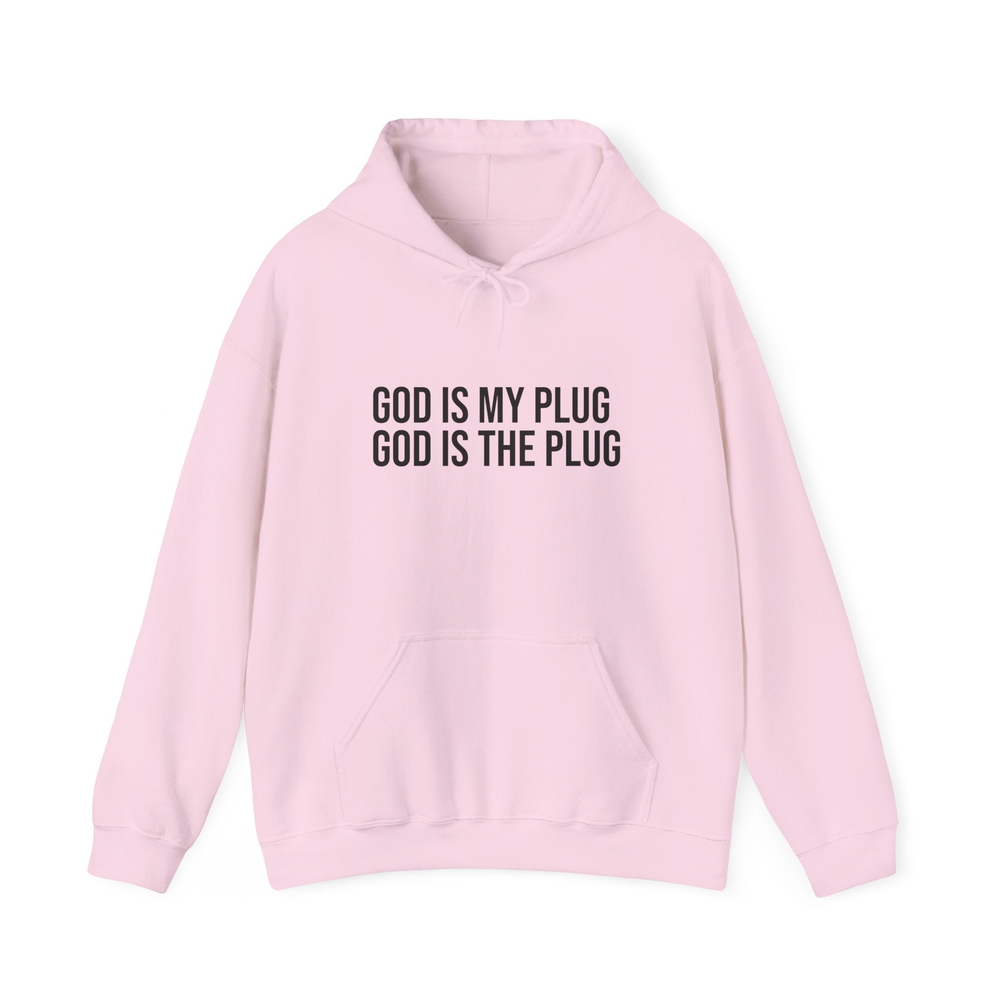 God Is My Plug Hoodie — Faith-Based Minimalist Pullover