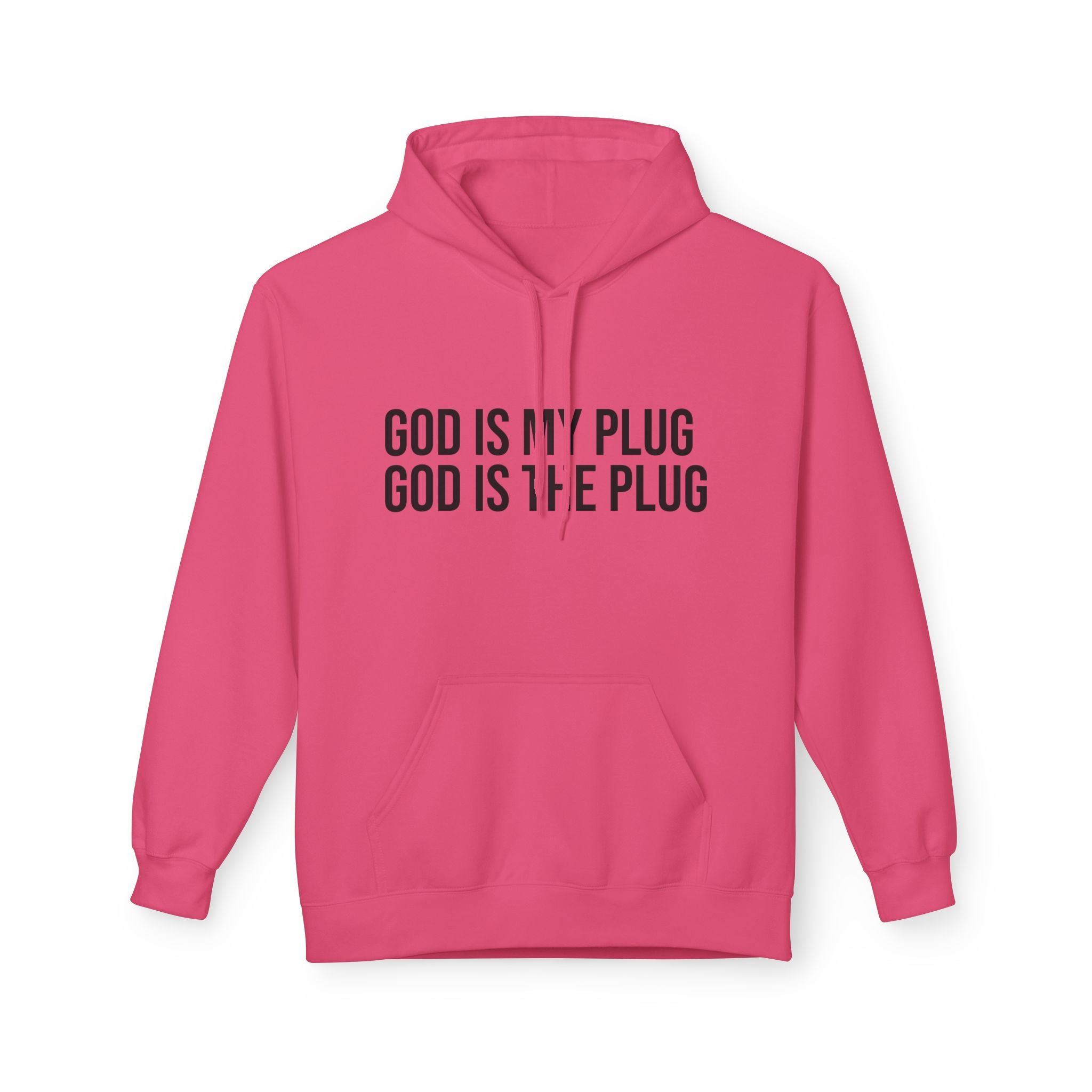 Minimalist "GOD IS MY PLUG GOD IS THE PLUG HOODIE Unisex White Comfort