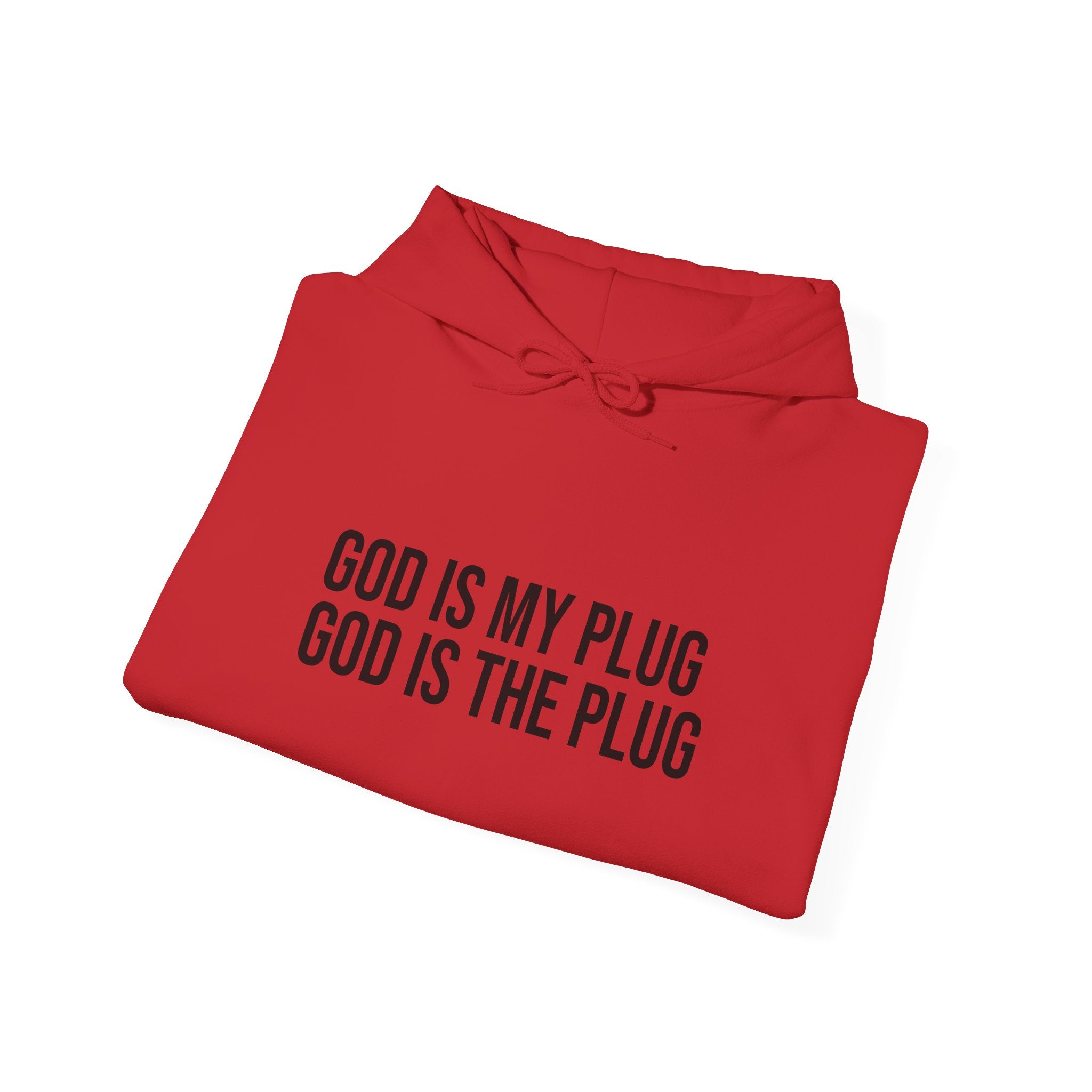 God Is My Plug Hoodie — Faith-Based Minimalist Pullover