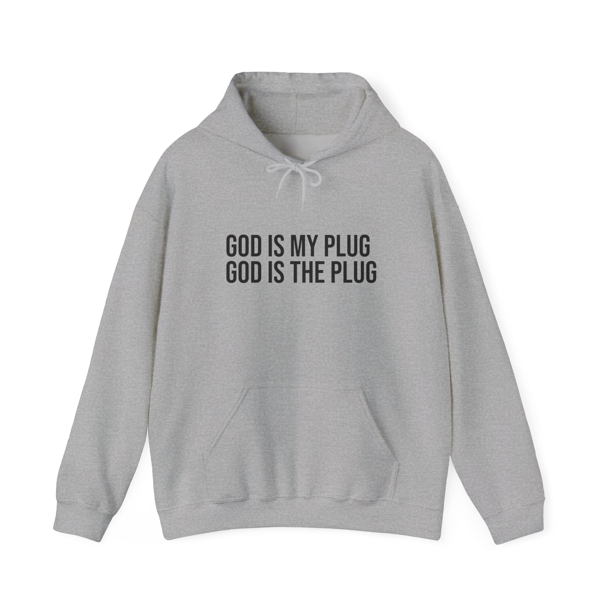 God Is My Plug Hoodie — Faith-Based Minimalist Pullover