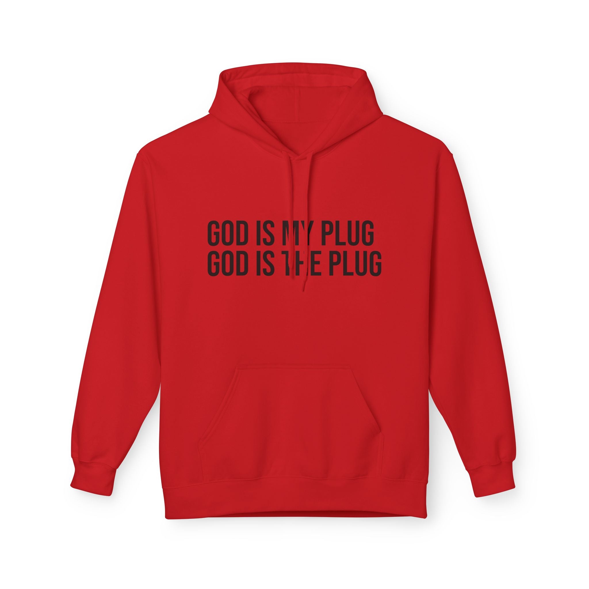 Minimalist "GOD IS MY PLUG GOD IS THE PLUG HOODIE Unisex White Comfort